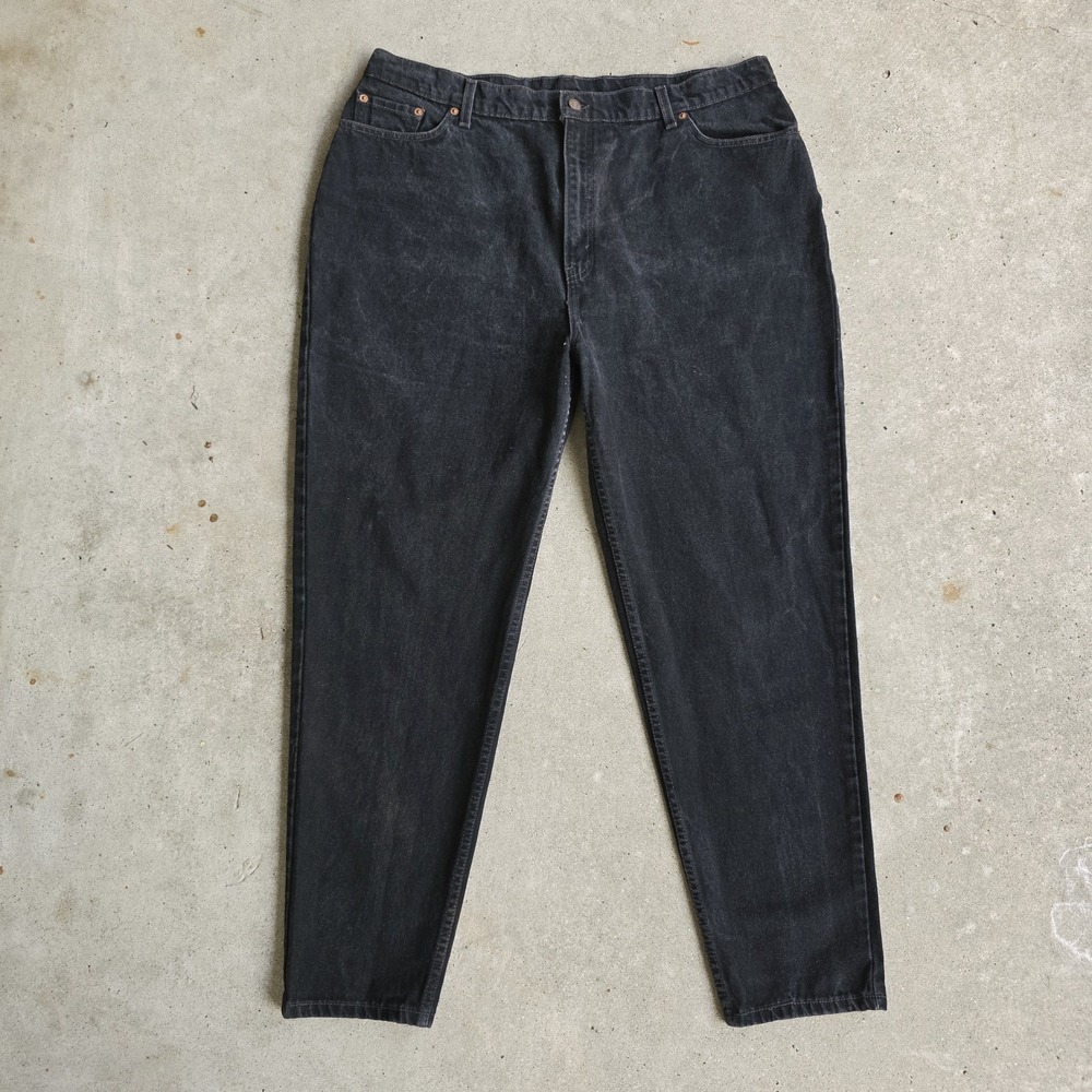 Levis 522 Jeans Plus Size 22 Black USA Made High-Waisted 90s Mom Grunge 1996